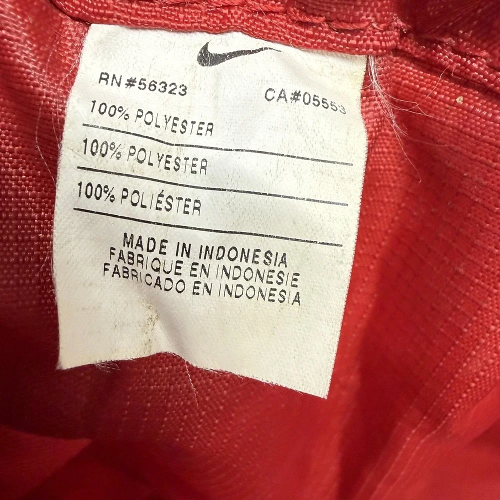 Nike Red Drawstring Backpack 16in Gym Sack‎ Bag Mens Lightweight Sports Travel
